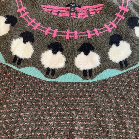 Talbots small petite adorable sheep sweater so soft! - Picture 3 of 10